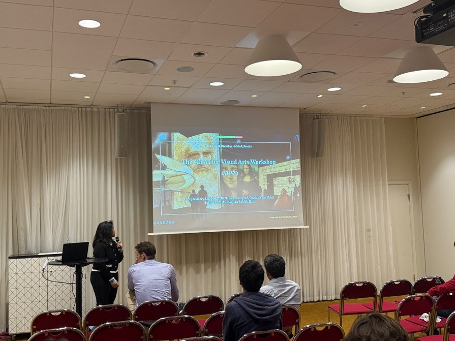 Deblina opening the AI for Visual Arts workshop