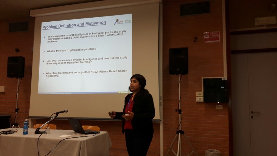Deblina presenting at ACM SAC